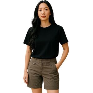 One 5 One Khaki Bermuda Utility Shorts 14 Y2K